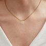 Ruby Rope Letter Necklace gold RD