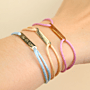 Text Bar Cord Bracelet