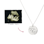 Ultrasound Line Coin Necklace