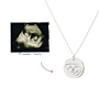 Ultrasound Line Coin Necklace Deluxe
