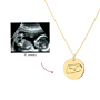 Ultrasound Line Coin Necklace Deluxe