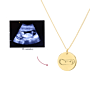 Ultrasound Line Coin Necklace