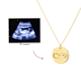 Ultrasound Line Coin Necklace Deluxe