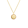 Pavé Birthstone Initial Coin Kette