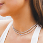 Tennis Single Birthstone Necklace