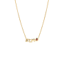 Massivgold Initial + Geburtsstein Kette