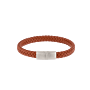 Men Leather Brown Fingerprint Bracelet
