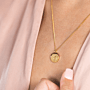 Birthflower Coin Necklace