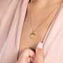 birthflower necklace gold water lily