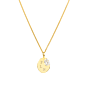Brilliance Oval Initial Coin Necklace