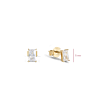 Classic Solid Gold Baguette studs