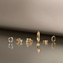 Tiny Solid Gold Bubble Hoops