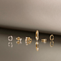 Classic Solid Gold Pave Hoops