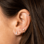 Classic Solid Gold Baguette studs