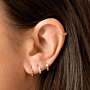 Tiny Solid Gold Bubble Hoops