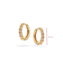 Classic Solid Gold Pave Hoops