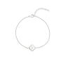 Bubble Initial Clover Bracelet