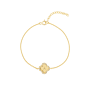 Pavé Initial Clover Bracelet
