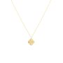 Bubble Initial Clover Necklace