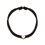 Men Lucky Clover Initial Cord Bracelet