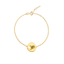 fingerprint coin bracelet gold