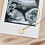 Ultrasound Line Coin Necklace