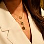Family Birthflower Bouquet Coin Ketting