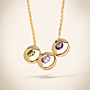 Solid Gold Birthstone Necklace