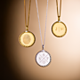 Birthstone Initial Coin Necklace