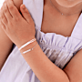 Kids Heart Fingerprint Bar Bracelet