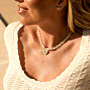 Gemstone Initial Heart Ketting 