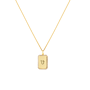 Grand Pavé Monogram Tag Necklace