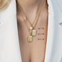 Grand Pavé Initial Tag Ketting