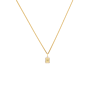 Tiny Pavé Initial Tag Necklace