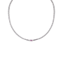 Tennis Single Birthstone Necklace