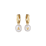 Grace Pearl Letter Earrings