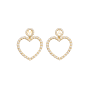 Pearl initial Heart Ohrringe