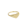 Fingerprint Heart Signet Ring