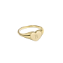 Initial Heart Signet Ring