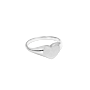 Fingerprint Heart Signet Ring