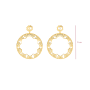 Rosette Initial Earrings