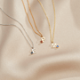 Single Letter + Birthstone Ketting