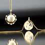 Brilliance Oval Initial Coin Necklace
