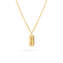 tag necklace goud