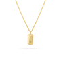 tag necklace goud