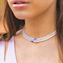 Tennis Single Birthstone Necklace