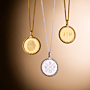 Twisted Fingerprint Coin Ketting
