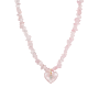 Gemstone Initial Heart Ketting 