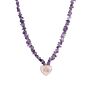 Gemstone Initial Heart Ketting 