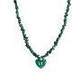 Gemstone Initial Heart Ketting 